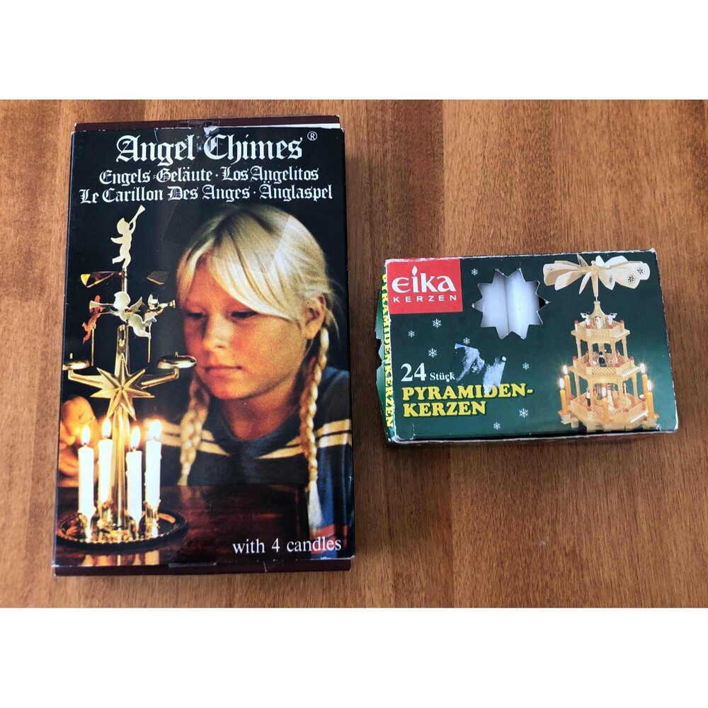 Swedish Christmas Angel Chimes Sweden & Eika Kerzen Candles Holiday Vintage